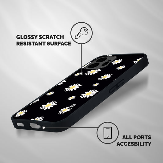 Simple Sunflowers Pattern Shockproof Hybrid Protection (Metal + TPU) Back Case Cover
