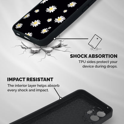 Simple Sunflowers Pattern Shockproof Hybrid Protection (Metal + TPU) Back Case Cover