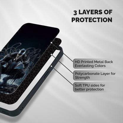 Sitting Venom Shockproof Hybrid Protection (Metal + TPU) Back Case Cover