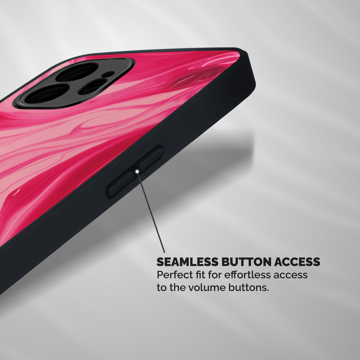 Sizzling Pink Marble Texture Shockproof Hybrid Protection (Metal + TPU) Back Case Cover