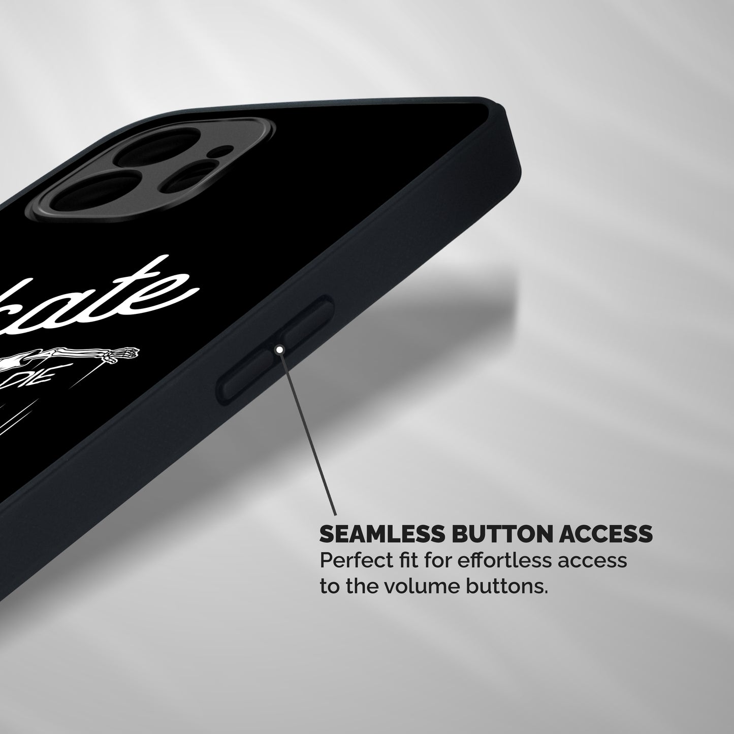 Skate Or Die Shockproof Hybrid Protection (Metal + TPU) Back Case Cover