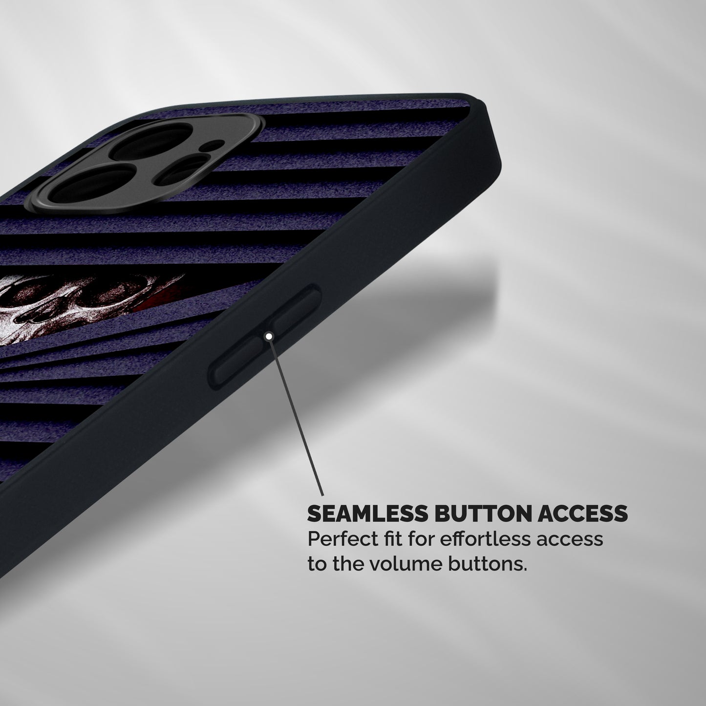 Skull Peak Shockproof Hybrid Protection (Metal + TPU) Back Case Cover