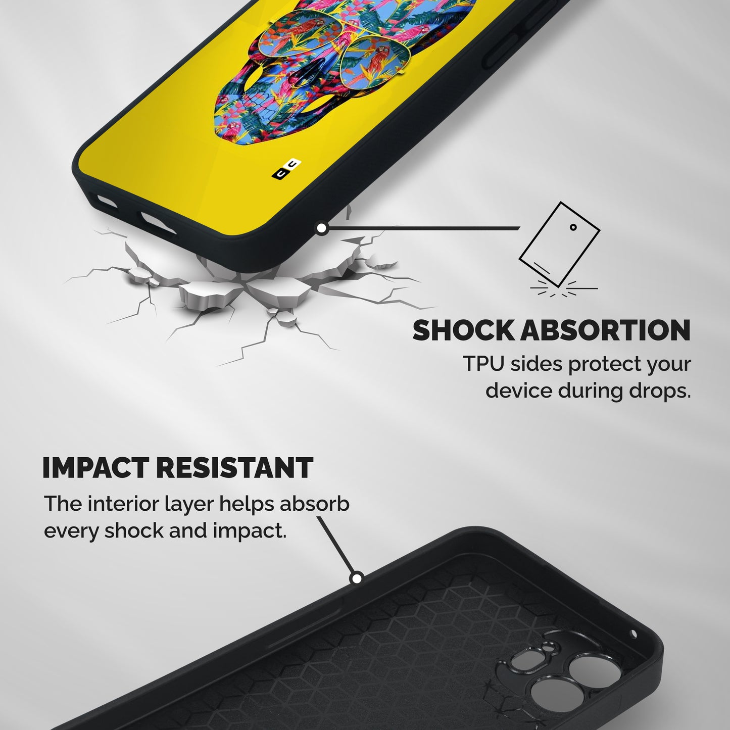 Skull Swag Shockproof Hybrid Protection (Metal + TPU) Back Case Cover