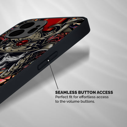Skull Swords Snakes Shockproof Hybrid Protection (Metal + TPU) Back Case Cover