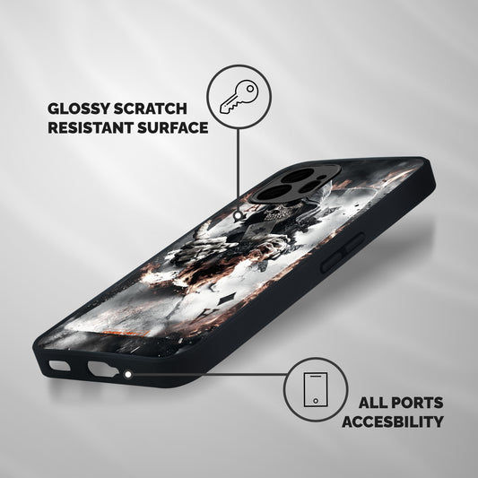 Skull with an Ace Shockproof Hybrid Protection (Metal + TPU) Back Case Cover