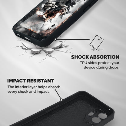 Skull with an Ace Shockproof Hybrid Protection (Metal + TPU) Back Case Cover
