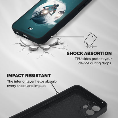 Sky Biker Shockproof Hybrid Protection (Metal + TPU) Back Case Cover