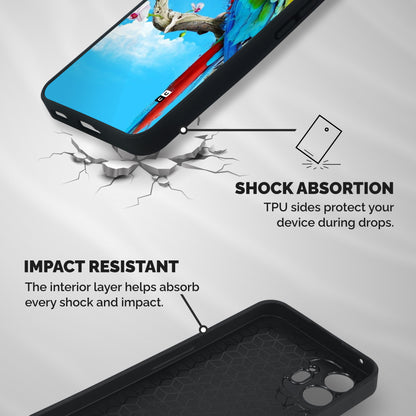 Sky Parrot Shockproof Hybrid Protection (Metal + TPU) Back Case Cover