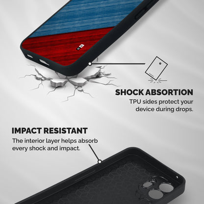 Slant Beautiful Stripe Shockproof Hybrid Protection (Metal + TPU) Back Case Cover