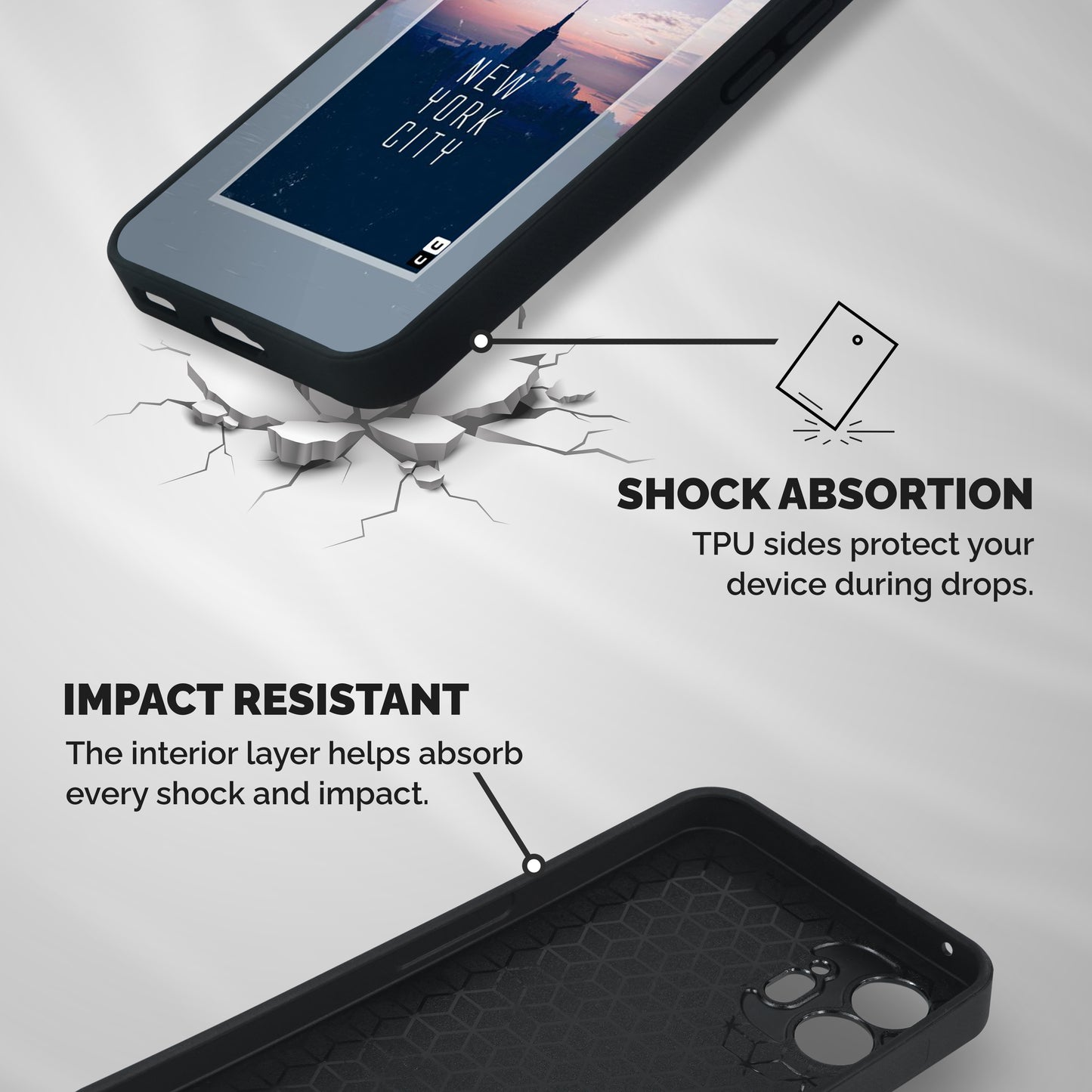 Sleepless City Shockproof Hybrid Protection (Metal + TPU) Back Case Cover