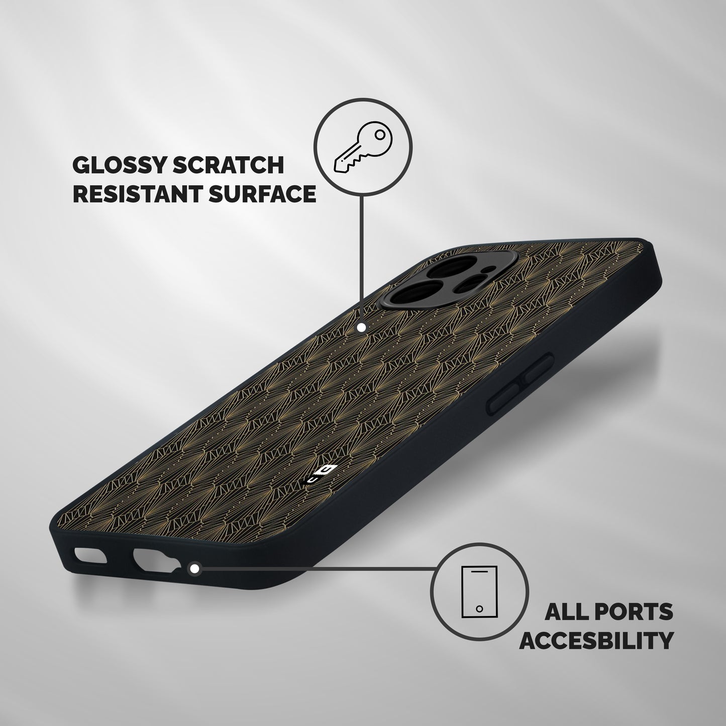 Small Hills Lines Shockproof Hybrid Protection (Metal + TPU) Back Case Cover
