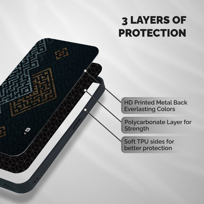 Smart Maze Shockproof Hybrid Protection (Metal + TPU) Back Case Cover