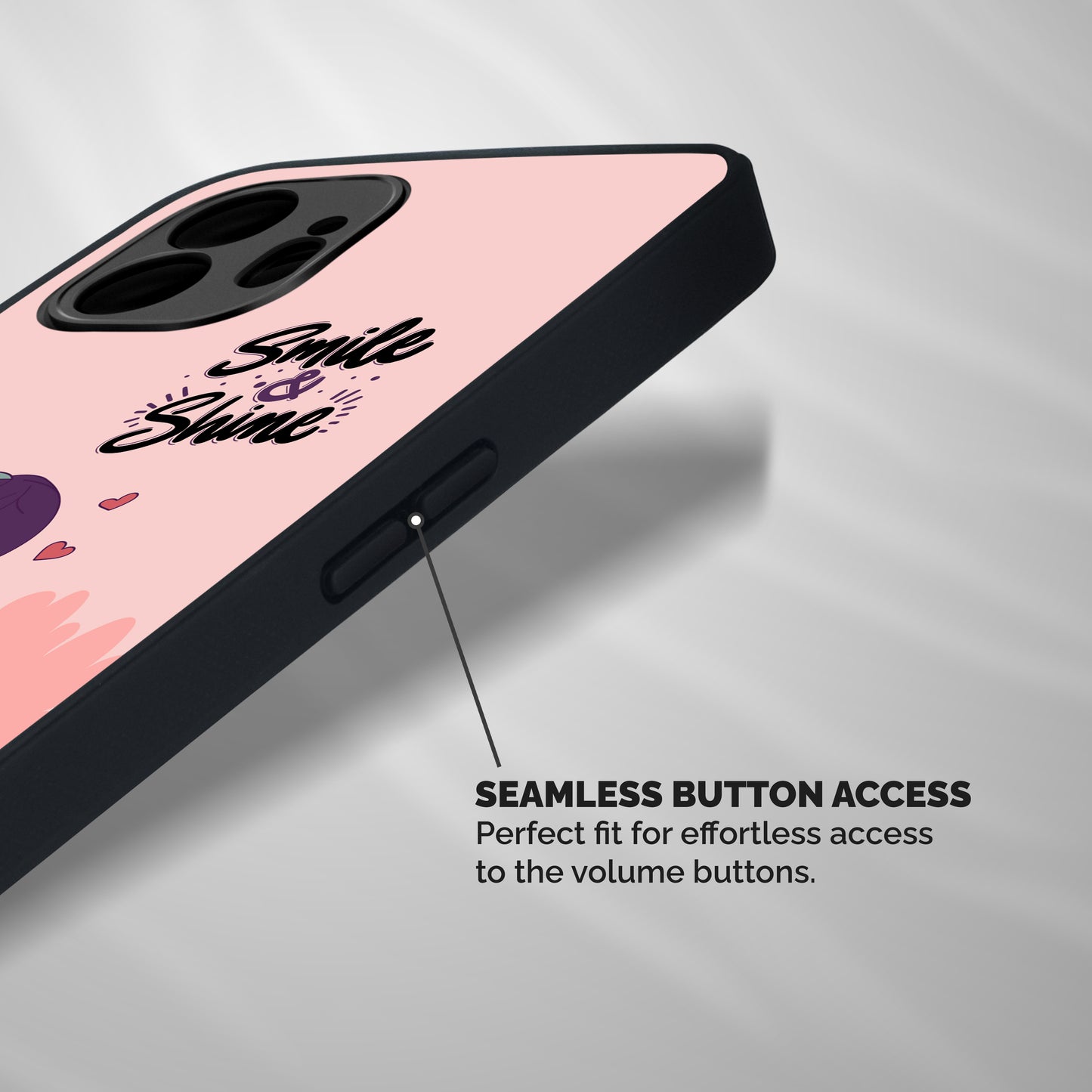 Smile And Shine Shockproof Hybrid Protection (Metal + TPU) Back Case Cover