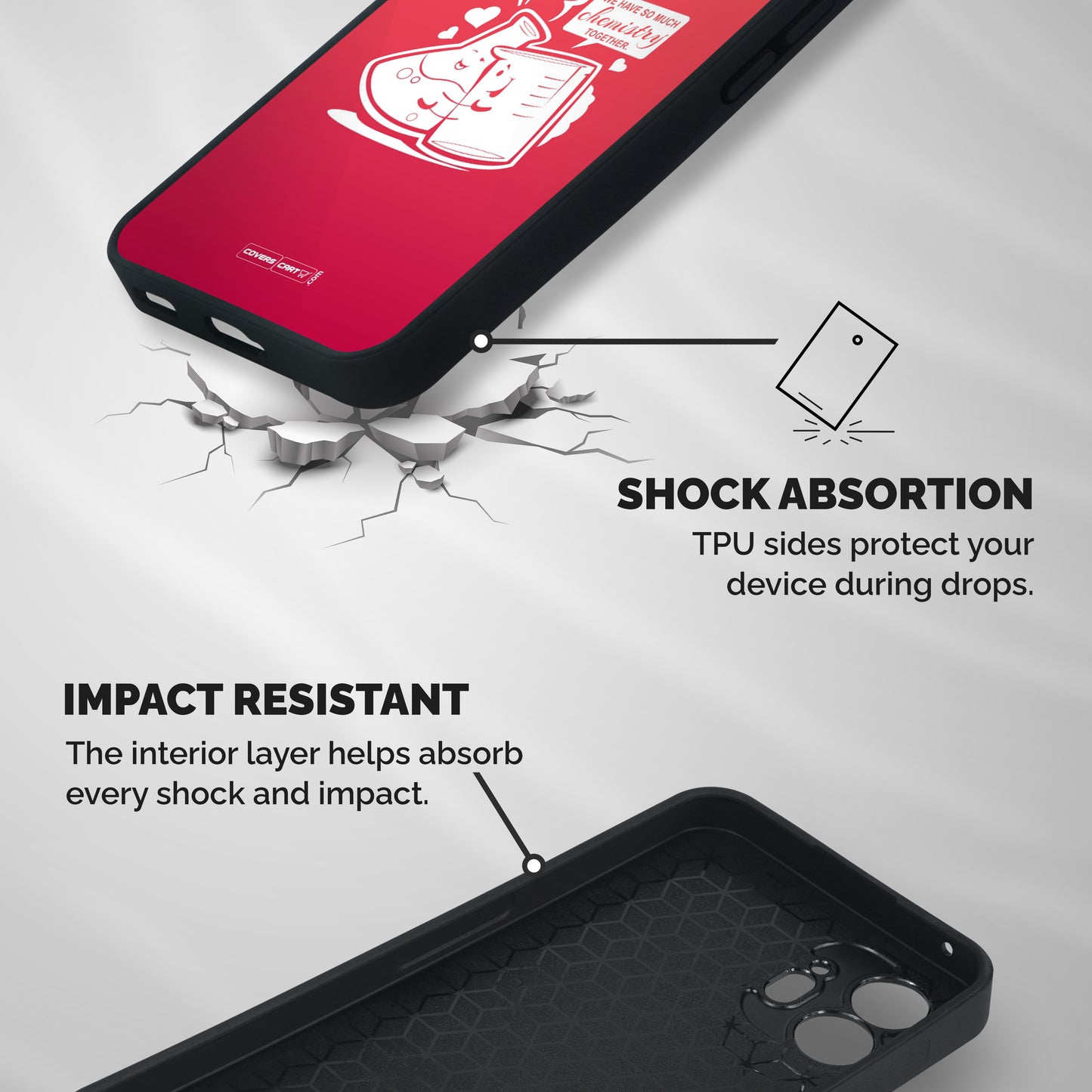 So Much Chemistry Shockproof Hybrid Protection (Metal + TPU) Back Case Cover