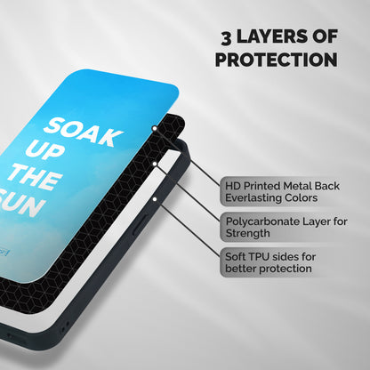 Soak Up The Sun Shockproof Hybrid Protection (Metal + TPU) Back Case Cover