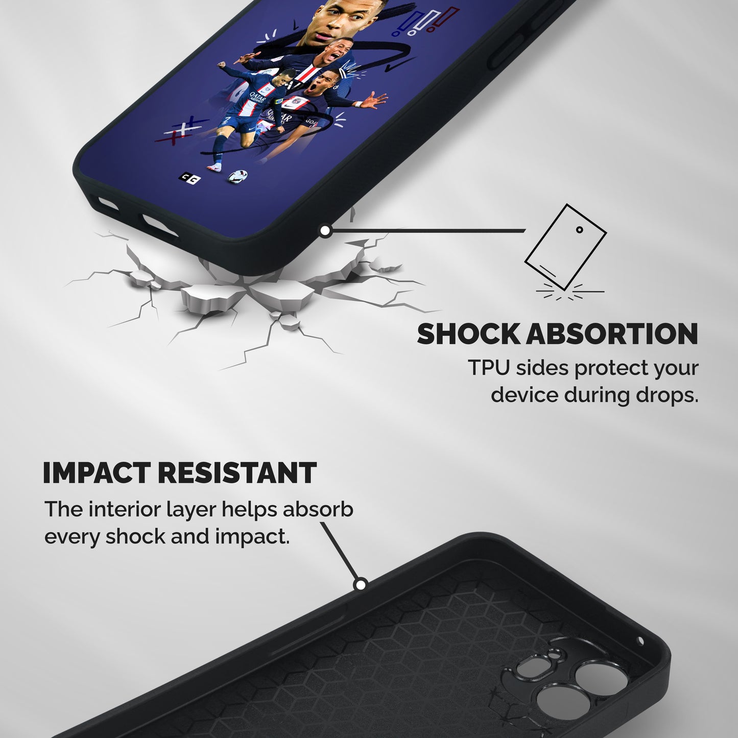Socccer Star Qatar Shockproof Hybrid Protection (Metal + TPU) Back Case Cover