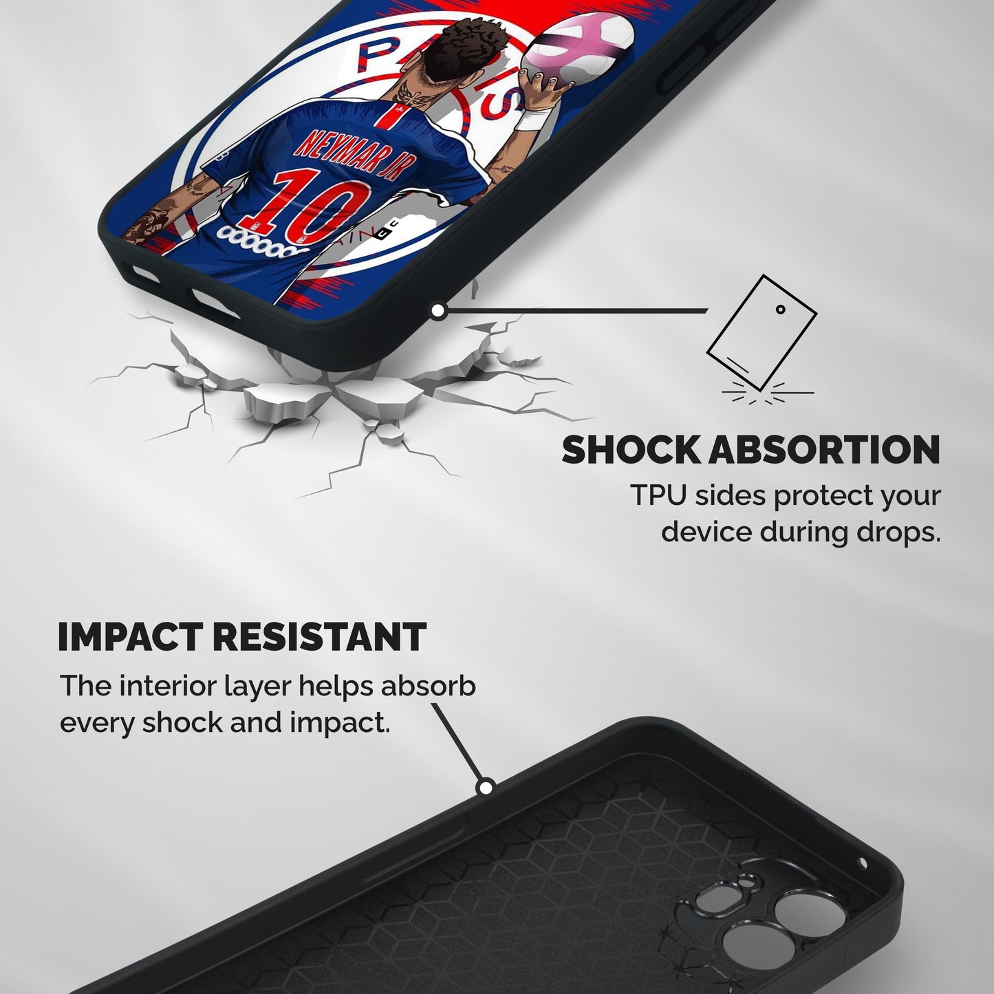 Soccer Star Junior Shockproof Hybrid Protection (Metal + TPU) Back Case Cover