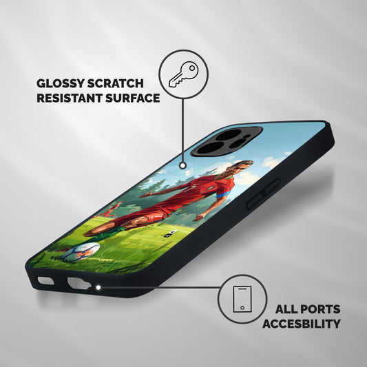 Soccer Star Playing Shockproof Hybrid Protection (Metal + TPU) Back Case Cover