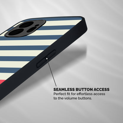 Solid Orange And Stripes Shockproof Hybrid Protection (Metal + TPU) Back Case Cover