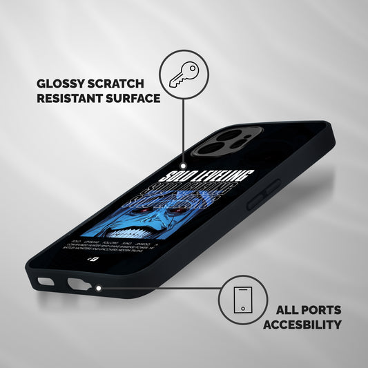 Solo Leveling Typo Shockproof Hybrid Protection (Metal + TPU) Back Case Cover