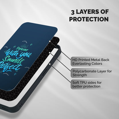 Sounds Perfect Shockproof Hybrid Protection (Metal + TPU) Back Case Cover