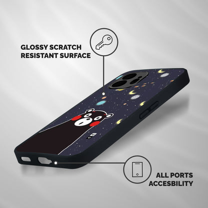 Space Bear Shockproof Hybrid Protection (Metal + TPU) Back Case Cover