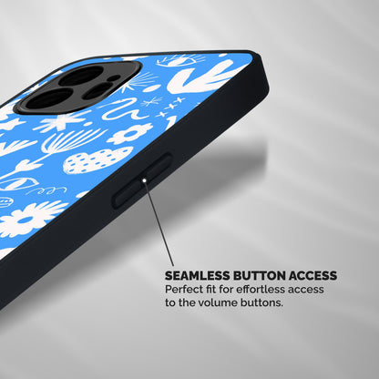 Space Blue Pattern Shockproof Hybrid Protection (Metal + TPU) Back Case Cover