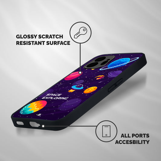 Space Exploring Shockproof Hybrid Protection (Metal + TPU) Back Case Cover
