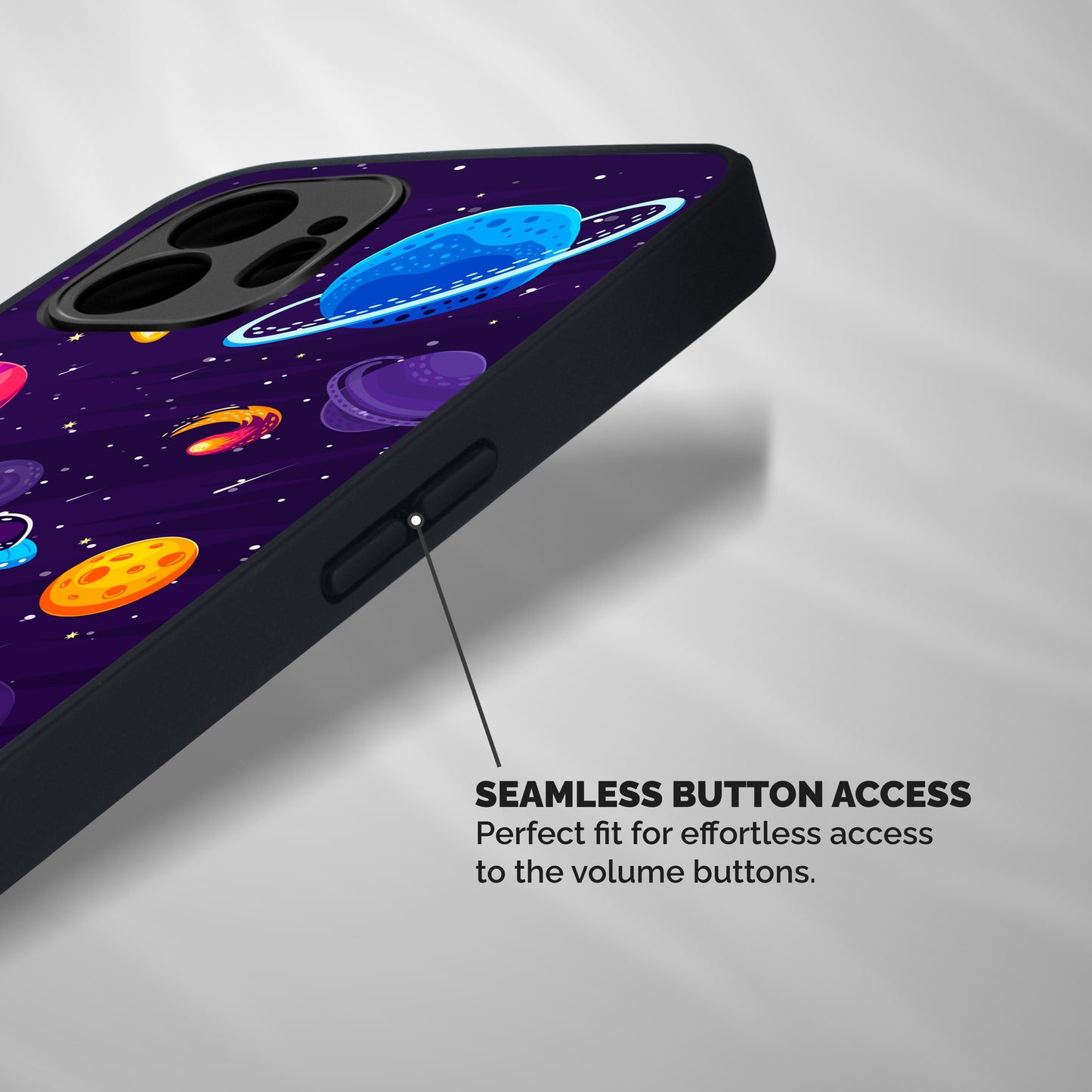 Space Exploring Shockproof Hybrid Protection (Metal + TPU) Back Case Cover