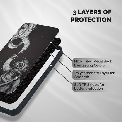 Space Meeting Shockproof Hybrid Protection (Metal + TPU) Back Case Cover