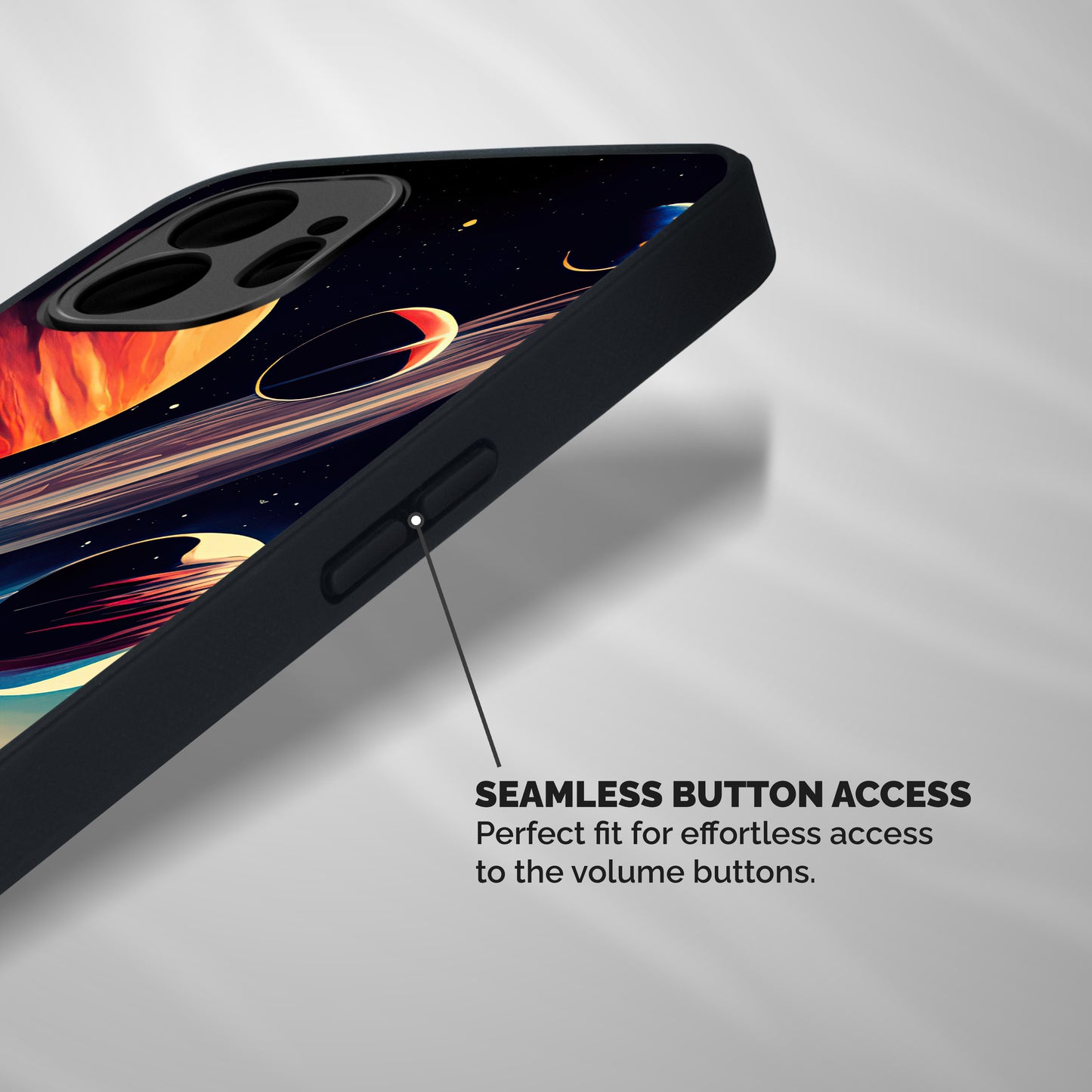 Space Planets Shockproof Hybrid Protection (Metal + TPU) Back Case Cover