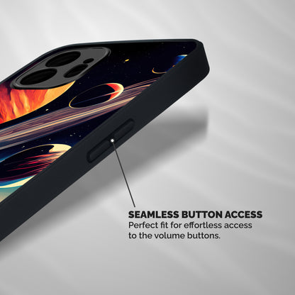 Space Planets Shockproof Hybrid Protection (Metal + TPU) Back Case Cover