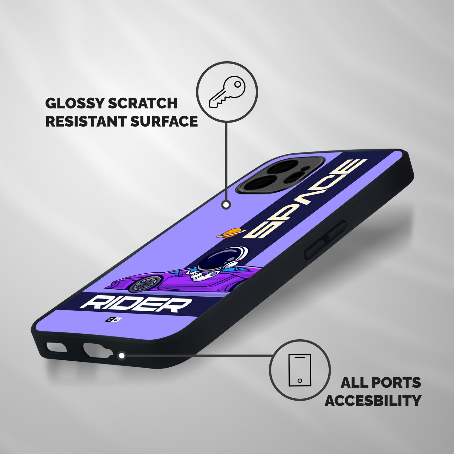 Space RIder Shockproof Hybrid Protection (Metal + TPU) Back Case Cover