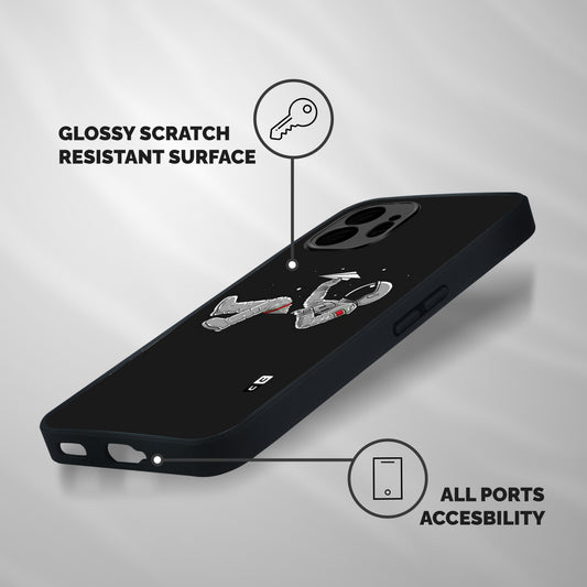 Spaceman Flying Shockproof Hybrid Protection (Metal + TPU) Back Case Cover