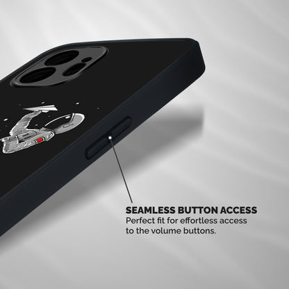Spaceman Flying Shockproof Hybrid Protection (Metal + TPU) Back Case Cover