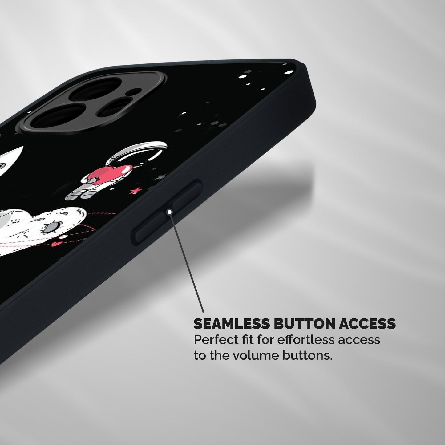 Spaceman Love Shockproof Hybrid Protection (Metal + TPU) Back Case Cover