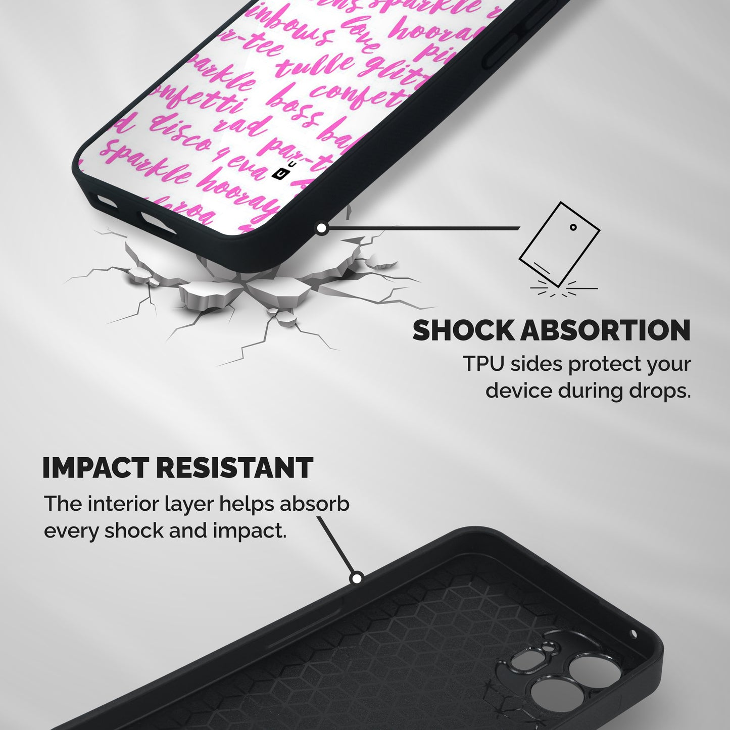 Sparkle Love Shockproof Hybrid Protection (Metal + TPU) Back Case Cover