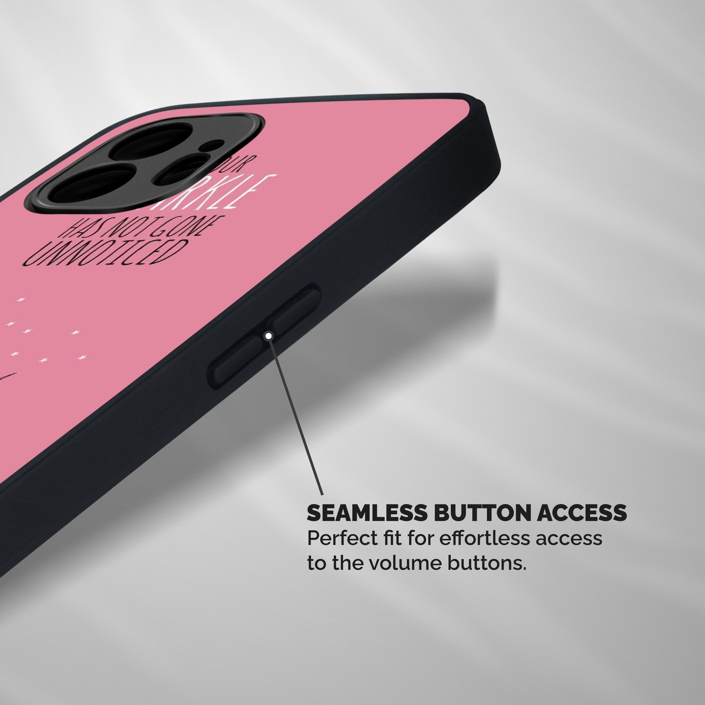 Sparkle Not Unnoticed Shockproof Hybrid Protection (Metal + TPU) Back Case Cover