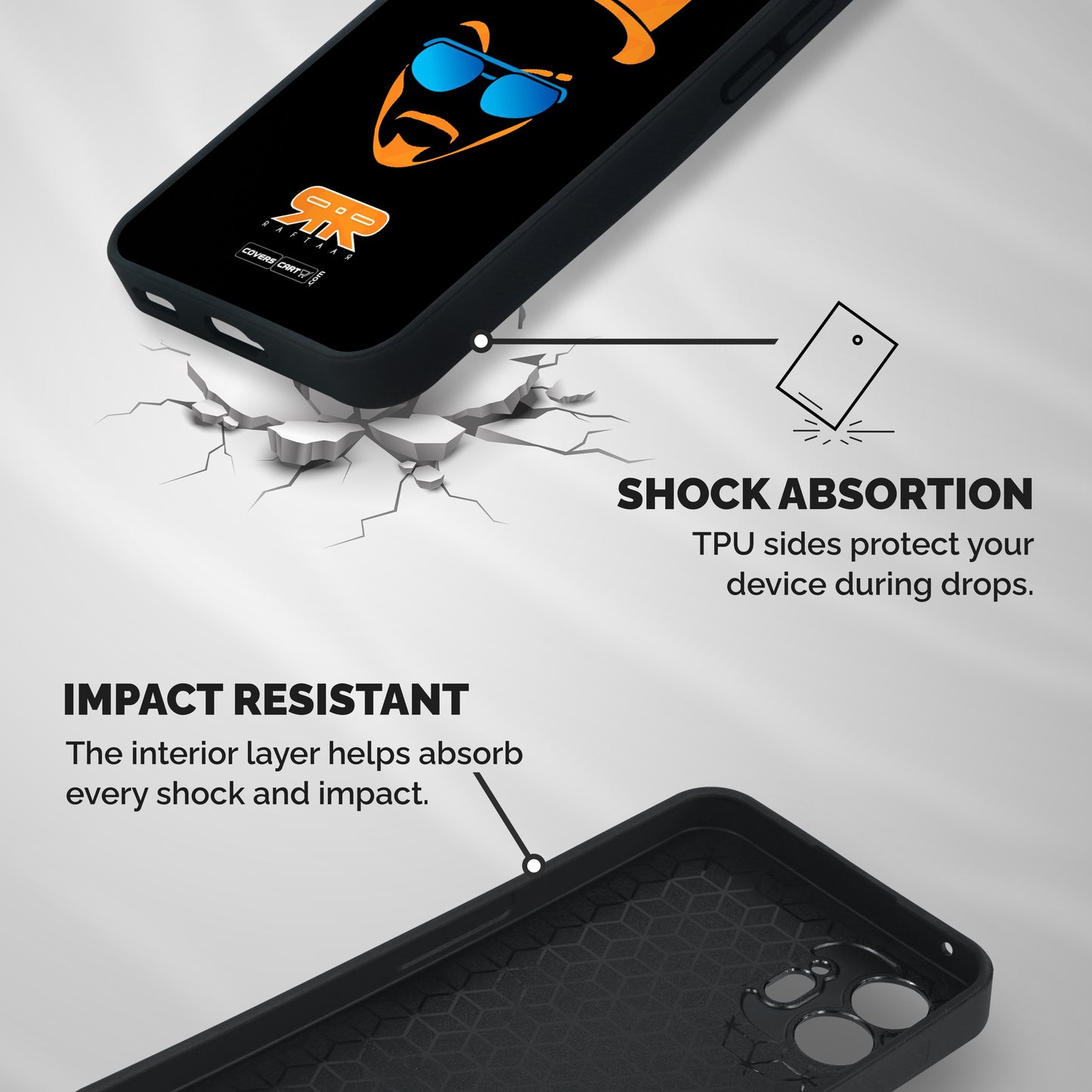Special Raftaar Edition Orange Shockproof Hybrid Protection (Metal + TPU) Back Case Cover