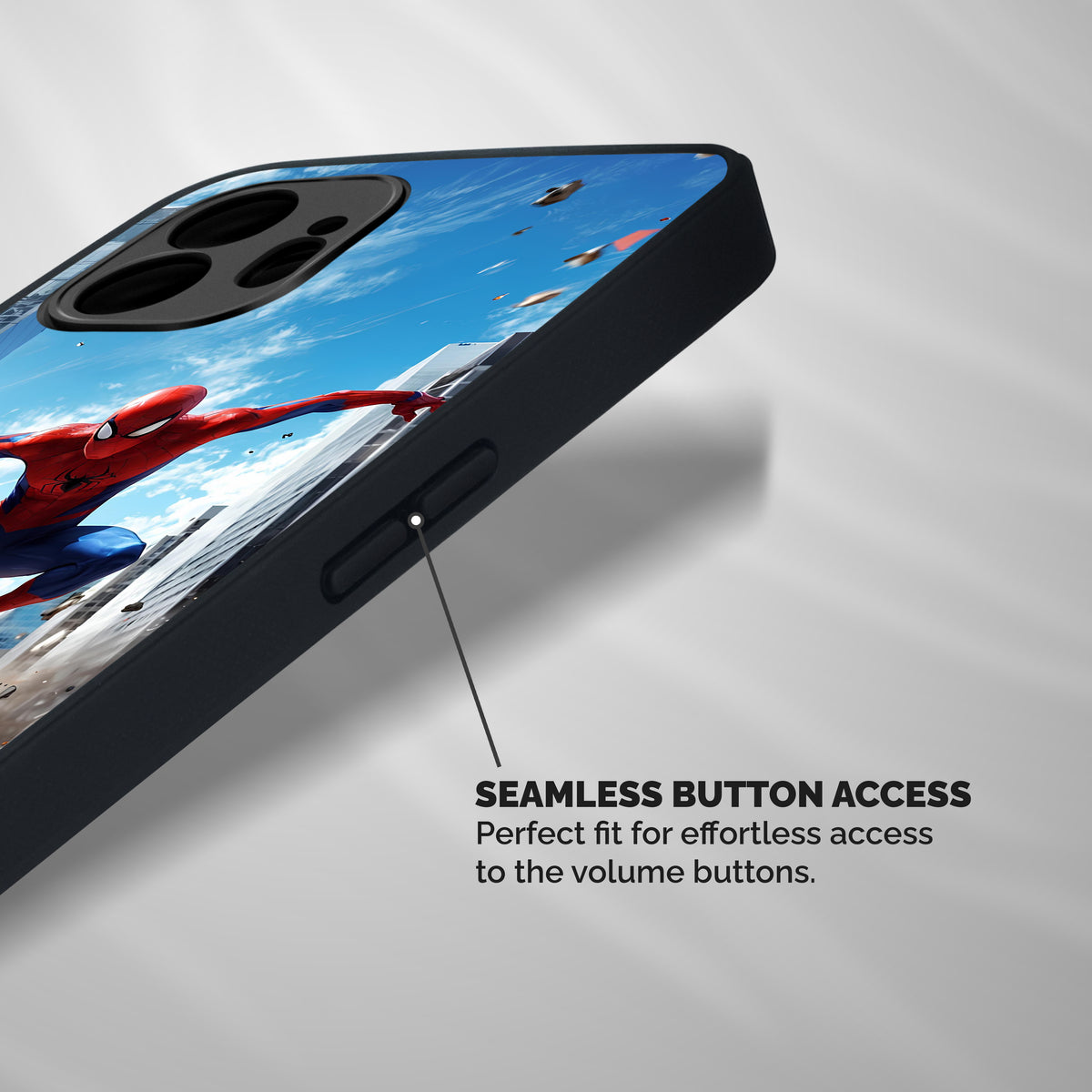 Spider Man City Blast Shockproof Hybrid Protection (Metal + TPU) Back Case Cover