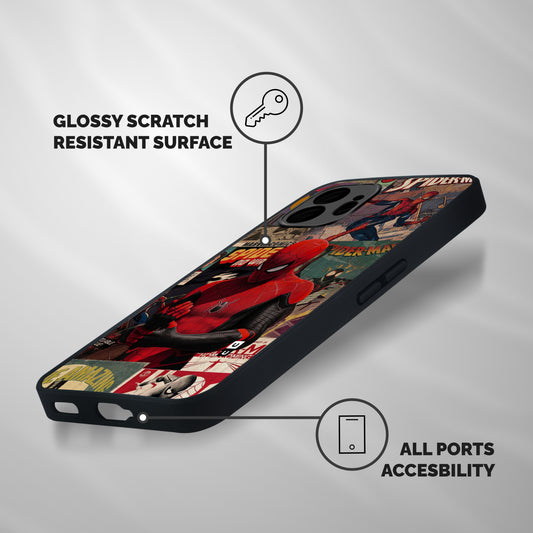 Spider Man Comic Legacy Shockproof Hybrid Protection (Metal + TPU) Back Case Cover