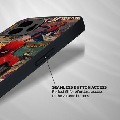 Spider Man Comic Legacy Shockproof Hybrid Protection (Metal + TPU) Back Case Cover