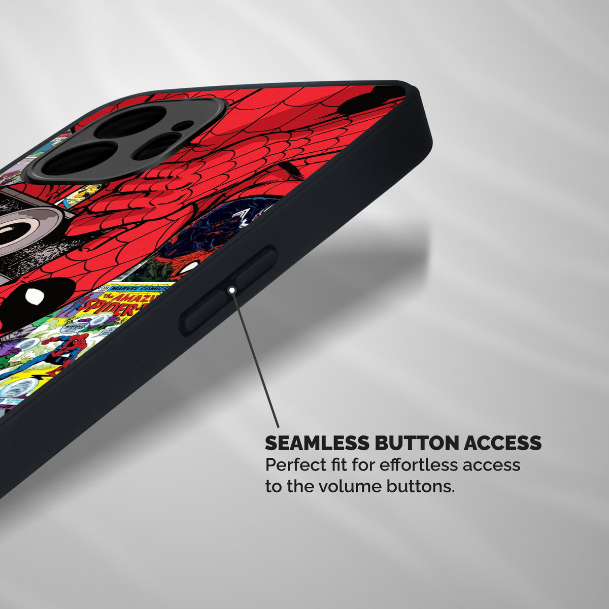 Spider Man Comic Snap Shockproof Hybrid Protection (Metal + TPU) Back Case Cover
