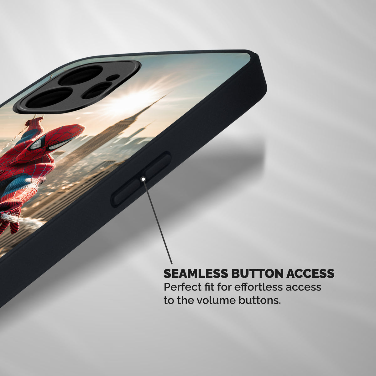 Spider Man Empire Swing Shockproof Hybrid Protection (Metal + TPU) Back Case Cover
