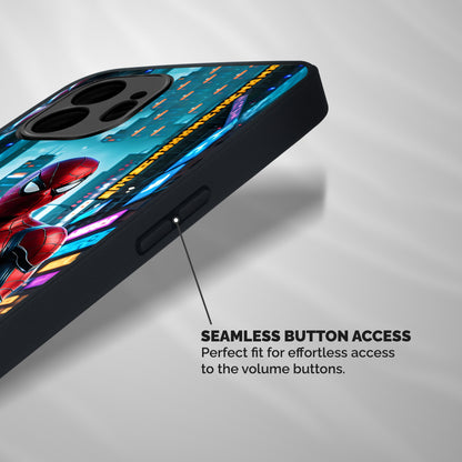 Spider Man Neon Sentinel Shockproof Hybrid Protection (Metal + TPU) Back Case Cover