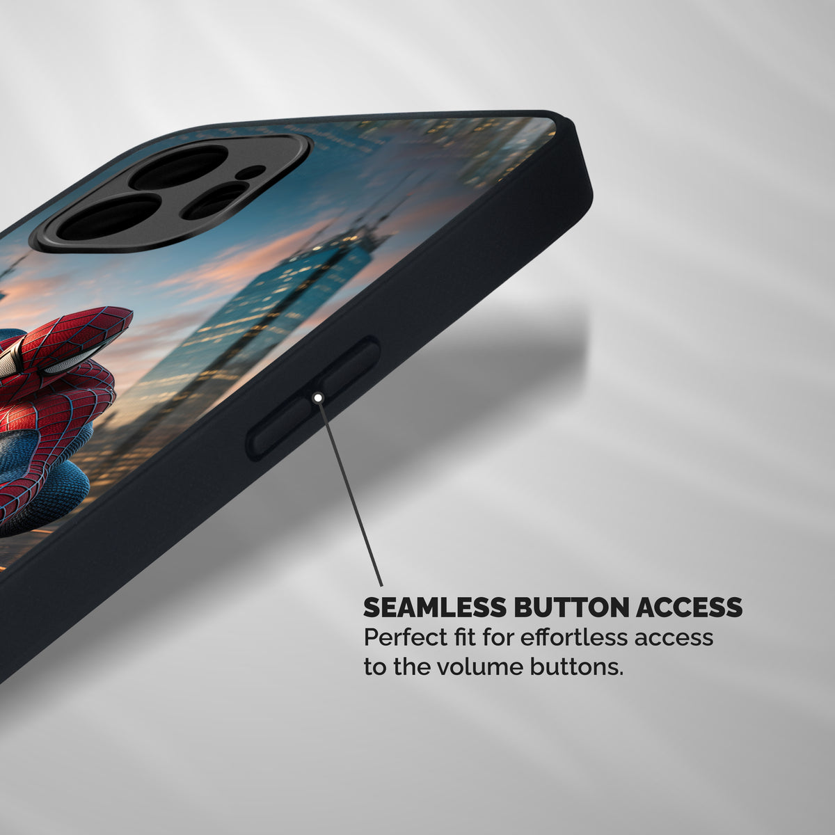 Spider Man Skyline Stance Shockproof Hybrid Protection (Metal + TPU) Back Case Cover