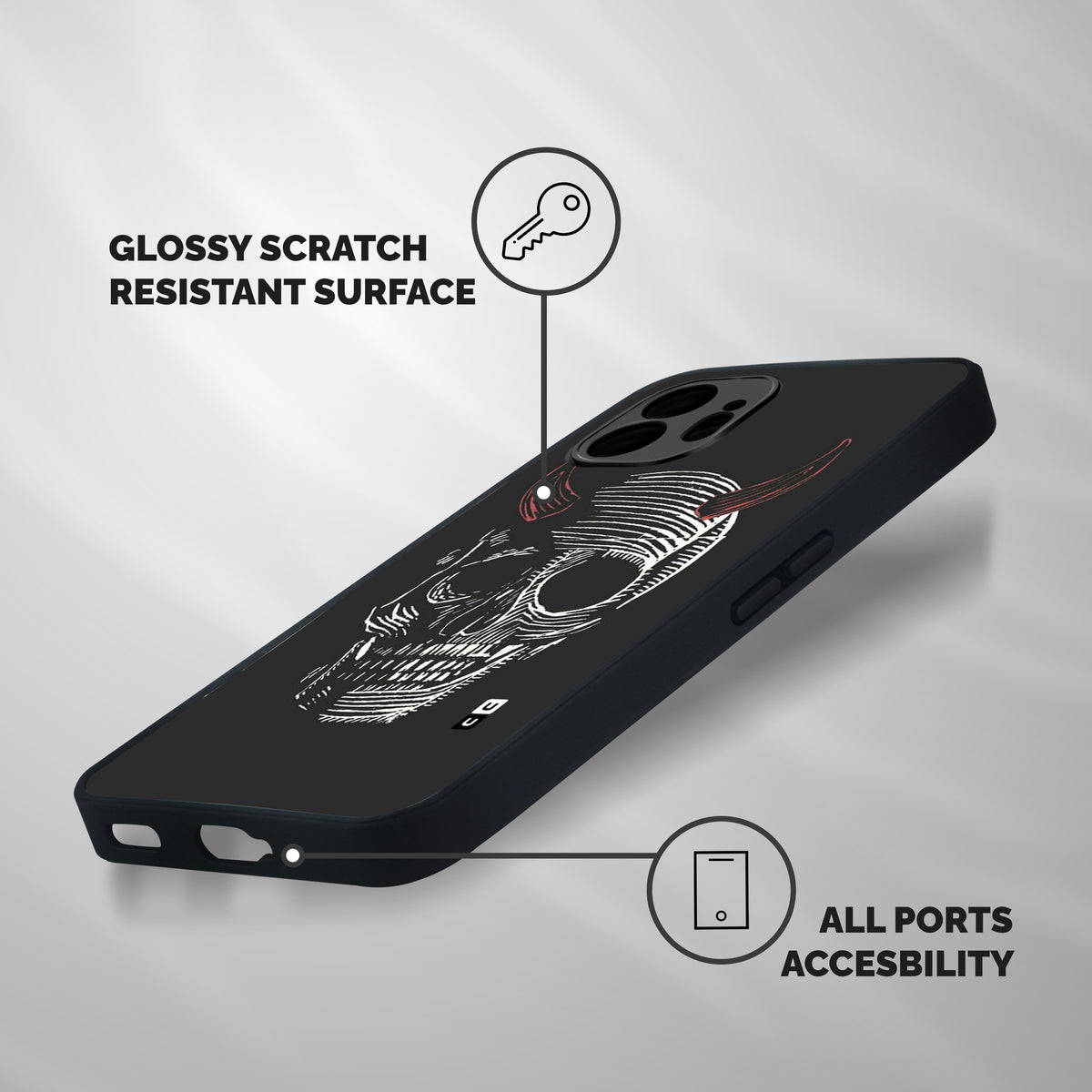 Spooky Face Shockproof Hybrid Protection (Metal + TPU) Back Case Cover