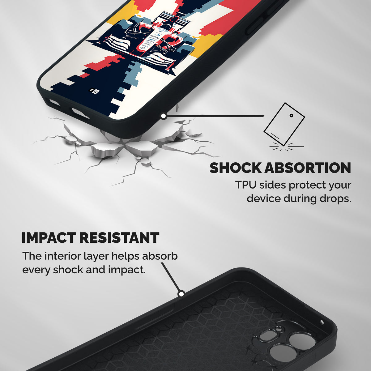 Sports One Shockproof Hybrid Protection (Metal + TPU) Back Case Cover