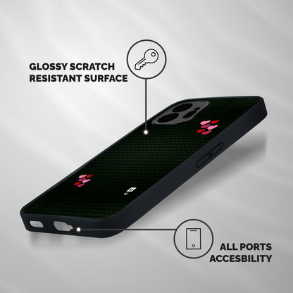 Square and Hearts Shockproof Hybrid Protection (Metal + TPU) Back Case Cover