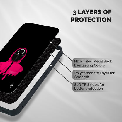 Squid Game Illustration Art Shockproof Hybrid Protection (Metal + TPU) Back Case Cover